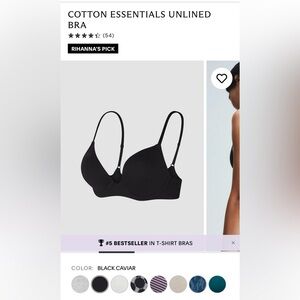 NWT Savage X Fenty Cotton Essentials Black Bra